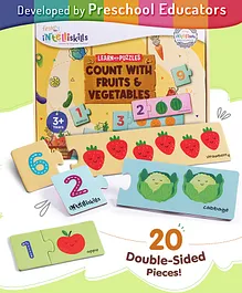 Intelliskills Count With Fruits & Vegetables Jigsaw Puzzle - 20 Pieces
