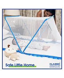Classic Mosquito Net for Baby Portable Foldable Bottomless for Babies & Toddlers 0-24 Month - Blue