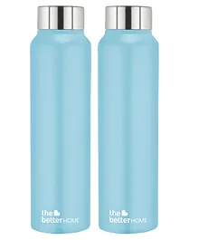 The Better Home Simplex Water Bottle Blue Matte Set of 2 - 1 L Each