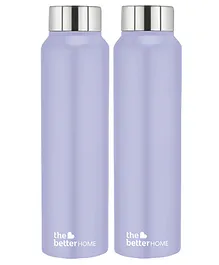 The Better Home Simplex Water Bottle Purple Matte Set of 2 - 1 L Each