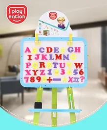 PlayNation 8 in 1  Easel Board with Stand - Blue & Green
