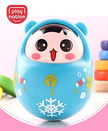 Play Nation Head Nodding Push and Shake Teal Roly Poly| Wobbling Bell Sounds For 8 Months+| Child Safe Material| Gifting Toy| BIS Certified