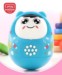 Play Nation Musical Push and Shake Teal Roly Poly| Wobbling Bell Sounds For 8 Months+| Child Safe Material| Gifting Toy| BIS Certified