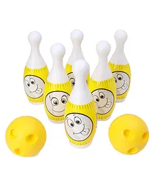 Leemo Bowling Playset Pack of 6 - White Yellow