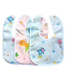 ADKD Baby Cotton Bibs Pack Of 3 - (Color & Design May Vary)