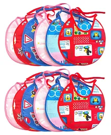 ADKD Baby Cotton Bibs Pack Of 12 - (Color & Design May Vary)