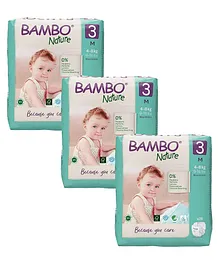 Bambo Nature Eco Friendly Tape Diapers with
                        Wetness Indicator Medium Size Pack Of 3 - 84
                        Pieces