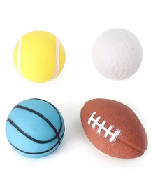 Edu Kids Squeezy Balls Toy Pack of 4 (Colour & Shape May Vary)