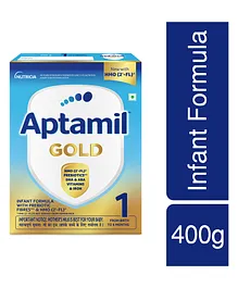 Aptamil Gold Stage 1 Infant Formula Powder with Prebiotics 400 gm Bag-In-Box (Packaging May vary)