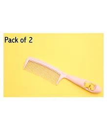 Mihar Essentials Elegant Smooth Hair Comb Pack Of 2 (Color And Print May Vary)