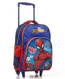 Spider Man Zaap Trolley  School Bag Blue - 16 Inches