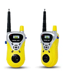 Elecart Walkie Talkie Toy For Kids Battery Operated Portable Phone Toy With Extendable Antenna Pack of 2  Yellow