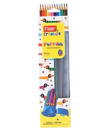 Flair Popping Colour Pencils 12 Pieces - Multicolour