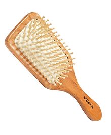 VEGA Wooden Bristle Paddle Brush E2-PBB - Brown