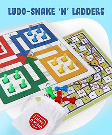 Play Nation Ludo and Snakes N Ladders Board Game| Indoor Ludo and Saap Seedhi Travel Board Game for 4 Years+| Gifting Toy| BIS Certified