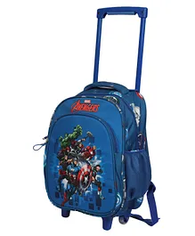 Novex Marvel  Original Avengers Kids Backpack Trolley with 2 Wheel Blue - Height 16 Inches