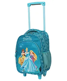 Novex Disney  Original Princess Kids Backpack Trolley with 2 Wheel Turquoise - Height 16 Inches