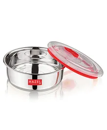 HAZEL Stainless Steel Container with Transparent Lid with Air Vent Storage Containers for Kitchen Silver - 250 ml