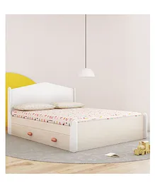 Smartsters Secret Den Queen Bed with Storage - Pearl White