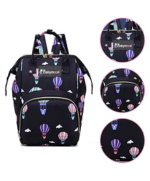 Babymoon Multifunction Backpack Style Maternity Fish Print Diaper Bag - Black