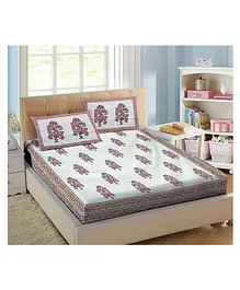 KIDS WONDERS Pure Cotton Bedsheet and Pillow Set King Size 240TC - Mustard