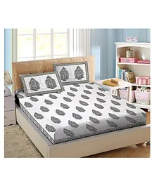 KIDS WONDERS Pure Cotton Bedsheet and Pillow Set King Size - Grey