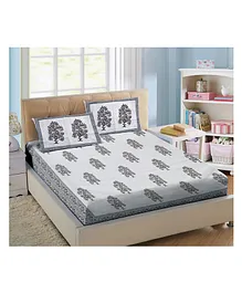 Kids Wonders Pure Cotton Bedsheet and Pillow Set King Size - Green