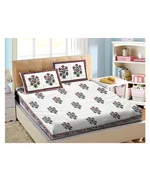 KIDS WONDERS Pure Cotton Bedsheet and Pillow Set King Size - Borwn