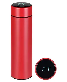 Kids Mandi Stainless Steel Temperature Water Bottle Double Wall Vacuum Intelligent Cup with Led Smart Display Red - 500 ml