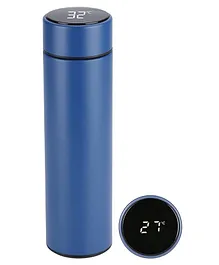 Kids Mandi Stainless Steel Temperature Water Bottle Double Wall Vacuum Intelligent Cup with Led Smart Display Blue - 500 ml