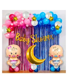 Party Propz Baby Shower Decoration Set Pink and Blue - Pack of 61