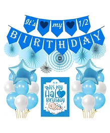 Party Propz Its My Half Birthday Decorations Set Blue - Pack of 50