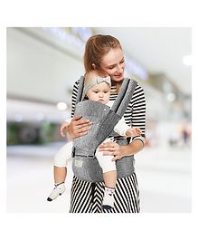 R for Rabbit Upsy Daisy Cool Baby Carrier cum Kangaroo Bag, Ergonomic Baby Carrier, Adjustable Hip Seat Belt, Stylish belt for mothers, Carrier with 4 carry Position for 3 months to 24 months Kids, Max Weight up to 15 Kg ( Grey )