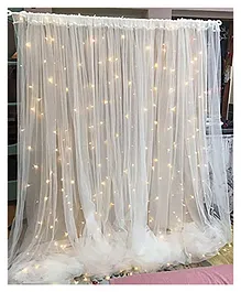 Party Propz White Net With Led Light For Decoration - White