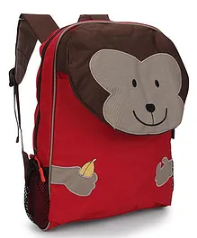 My Milestones Kids Toddlers Backpack - Monkey Red