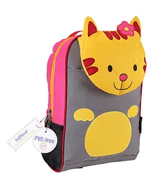 My Milestones Toddler Backpack Cat Orange Yellow - 13 Inches