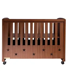 The Baby Station Starry Night Theme Baby Cot  - Brown