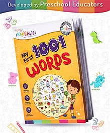 Intelliskills Premium My First 1001 Words Activity Book For Kids | Fun Way to Learn Vehicles, Colours, Flowers & Many More Names | Early Learning Words With Picture Book For Boys & Girls | 96 Pages | English | Perfect Paperback