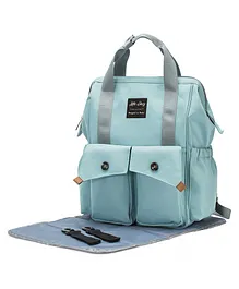 Little Story Elite Diaper Bag with Stroller Hooks & Changing Mat - Blue