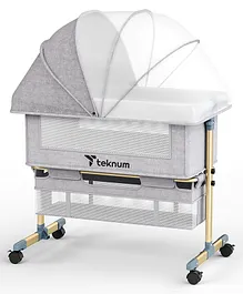 TEKNUM Sunshine Bedside Crib - Light Grey