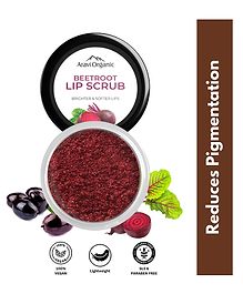 Aravi Organic Beetroot Lip Scrub for Brightening Moisturizing Exfoliating Scrub & Smoother Dark Lip Care-15g