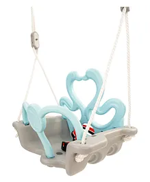 Baybee Adjustable Baby Swing with High Backrest & Safety Support - Blue