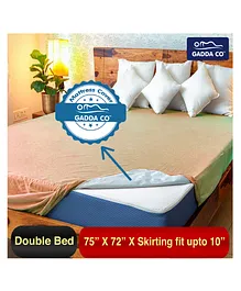 GADDA CO Waterproof 215 GSM Cotton Double Bed Protector Mattress Cover King - Beige