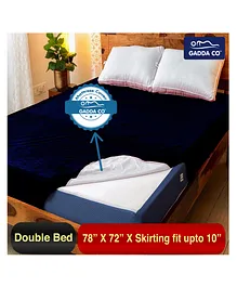 GADDA CO Waterproof Mattress Bed Protector Cover for Double Bed - Blue