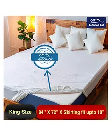 GADDA CO Waterproof Mattress Bed Protector Cover for Double Bed - White