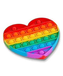 VWorld Pop It Toy for Kids Fidget Popping Sounds Toy Heart Shape Finger Puppets - Multicolor