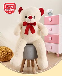 Play Nation Plush Teddy Bear Soft Toy Cream - Height 90 cm