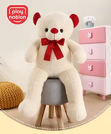 Play Nation Plush Teddy Bear Soft Toy Cream - Height 90 cm