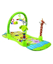 FunBlast Animal Themed Gym Play Mat with Hanging Rattles  Green