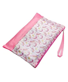 FunBlast Unicorn themed Travel Pouch, Cosmetic Makeup Kit Bag  Pink